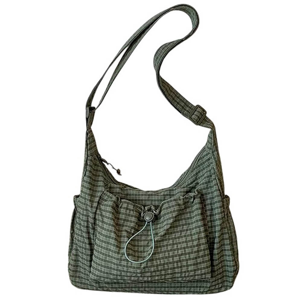 preppy style plaid shoulder bag boogzel clothing