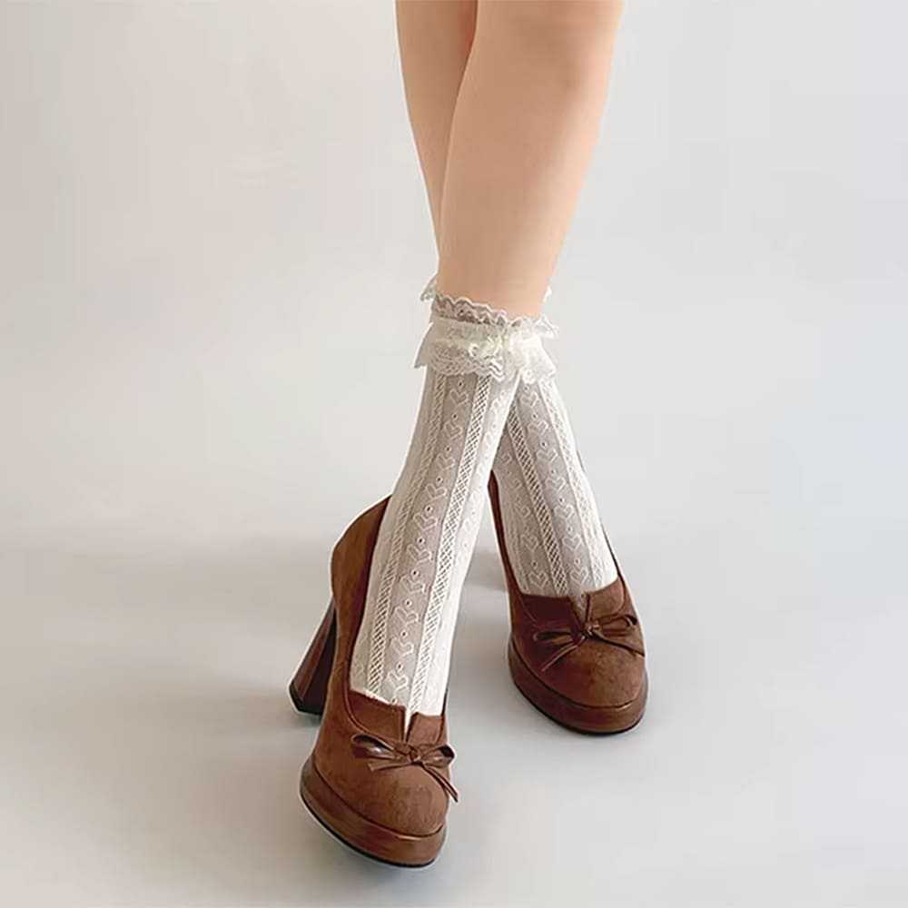 preppy aesthetic platform heels boogzel clothing