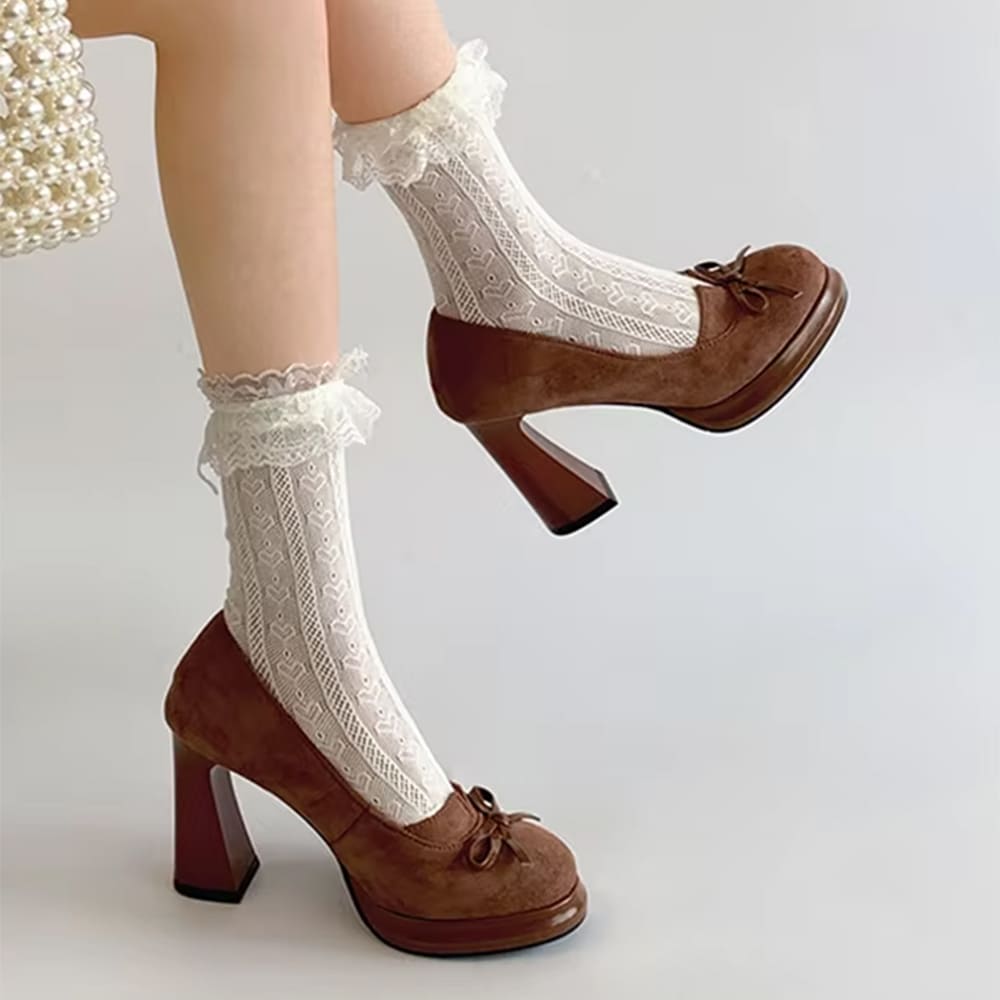 preppy aesthetic platform heels boogzel clothing