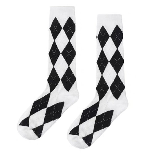 preppy argyle high socks boogzel clothing