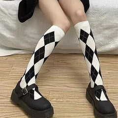 preppy argyle high socks boogzel clothing