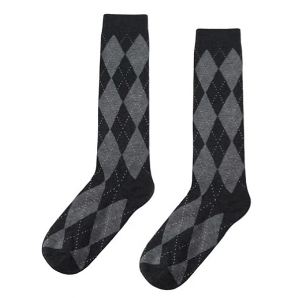 preppy argyle high socks boogzel clothing