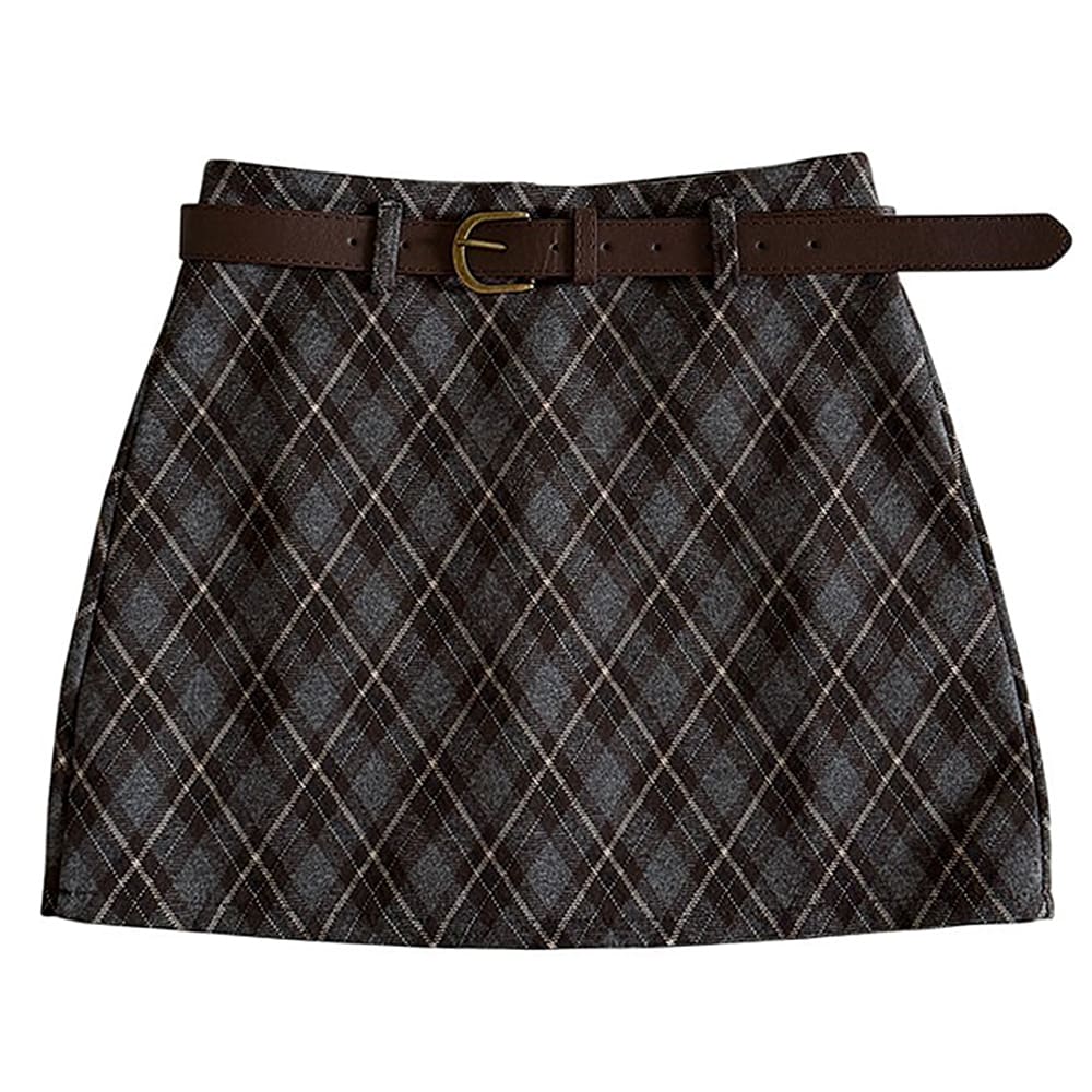 preppy argyle mini skirt boogzel clothing