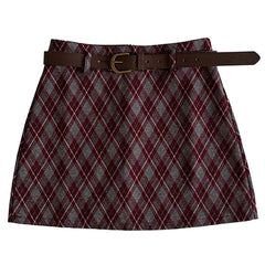 preppy argyle mini skirt boogzel clothing