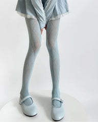 preppy argyle pattern tights boogzel clothing