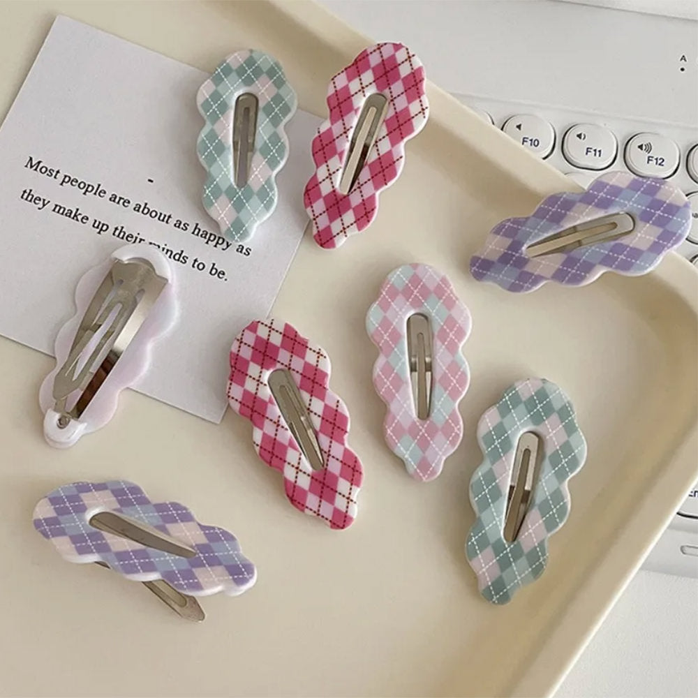 preppy plaid hair clips boogze lclothing