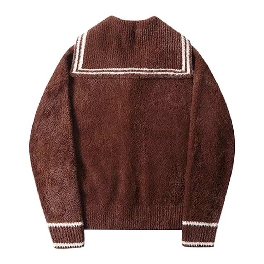 preppy plush argyle cardigan boogzel clothing