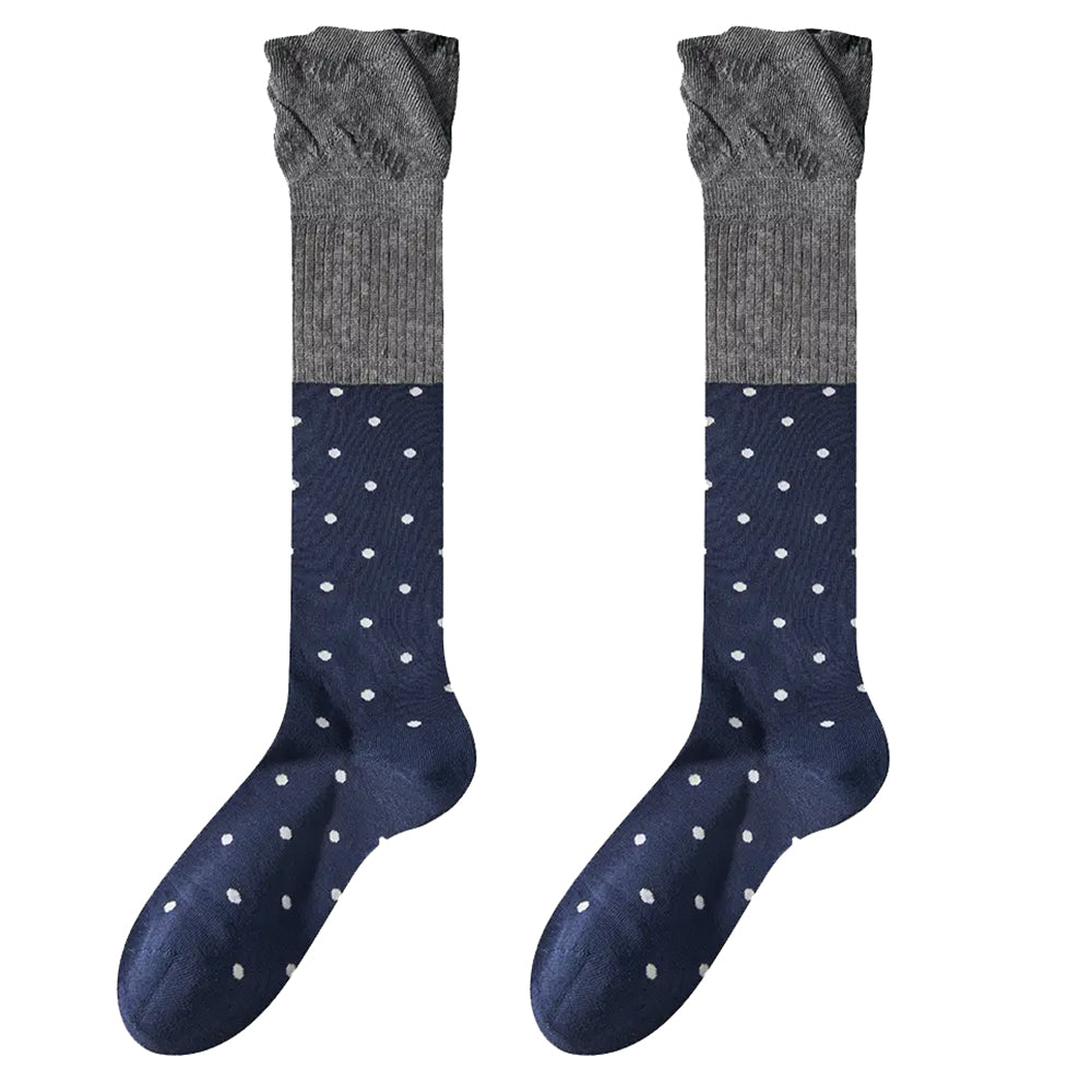 preppy polka dot knee high socks boogzel clothing