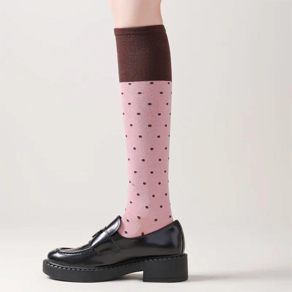 preppy polka dot knee socks boogzel clothing