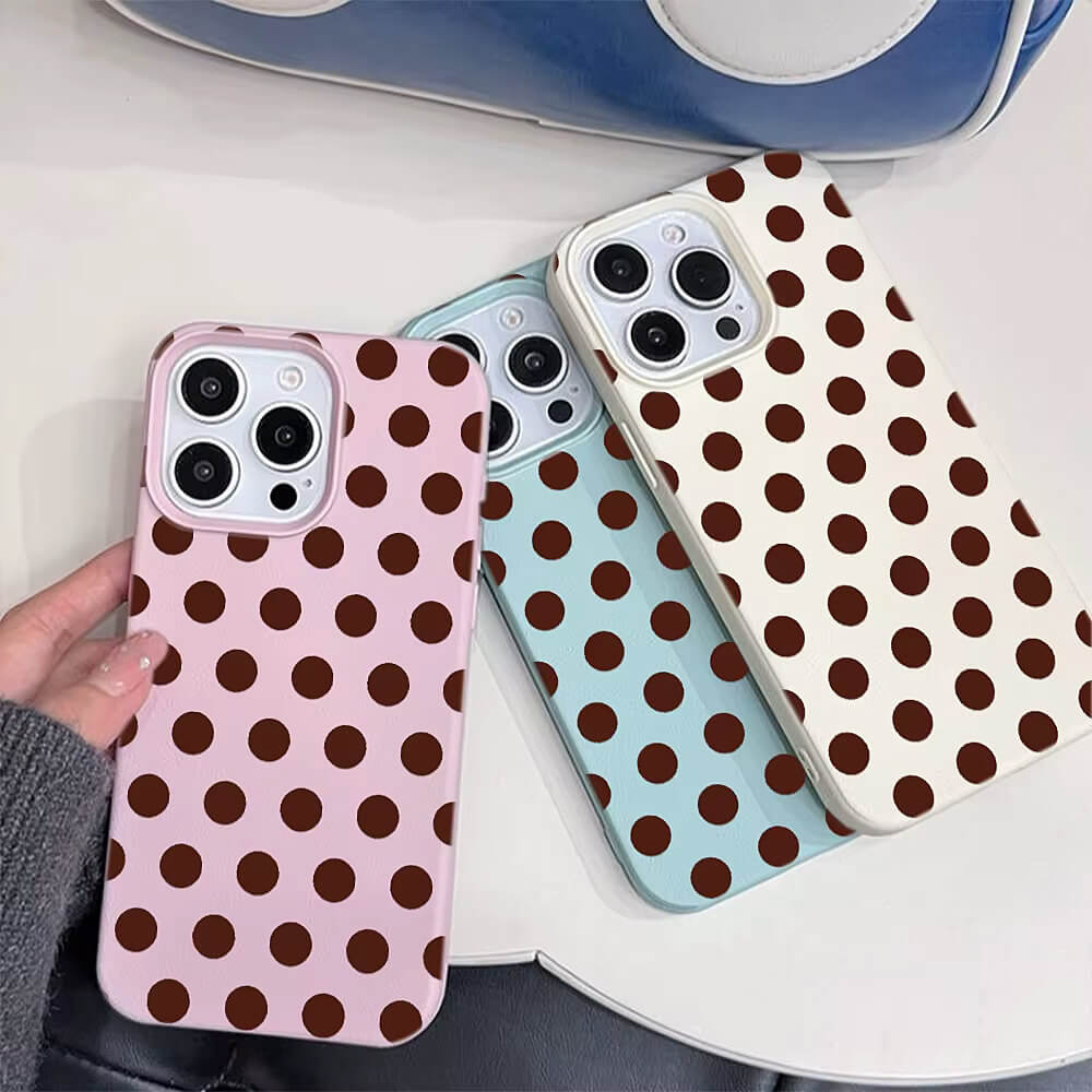 preppy polka dot textured iphone case boogzel clothing