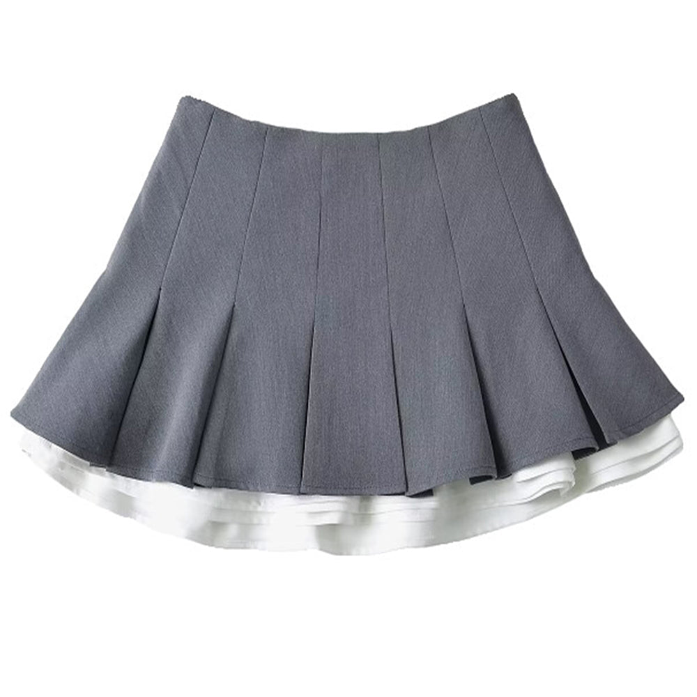 preppy ruffle mini pleated skirt boogzel clothing