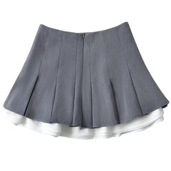 preppy ruffle mini pleated skirt boogzel clothing