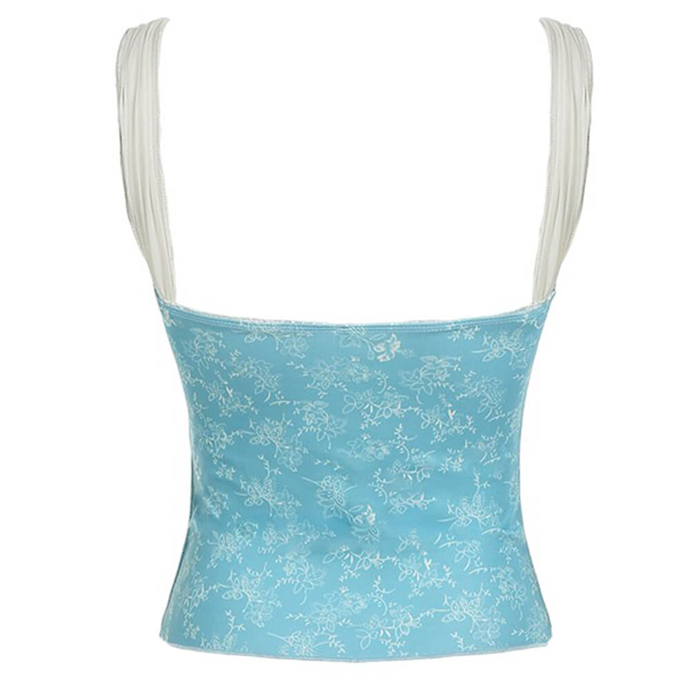 princess blue lace cami top boogzel clothing