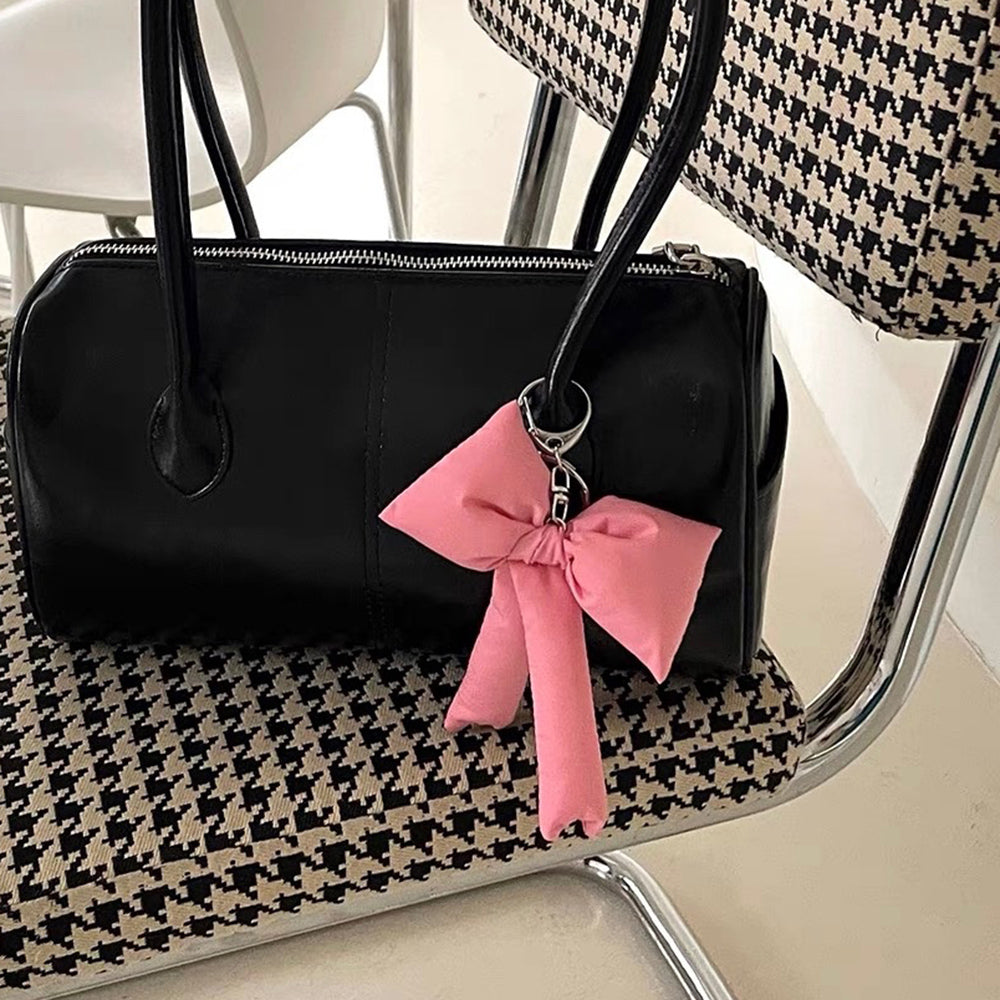 puff bow keychain boogzel clothing