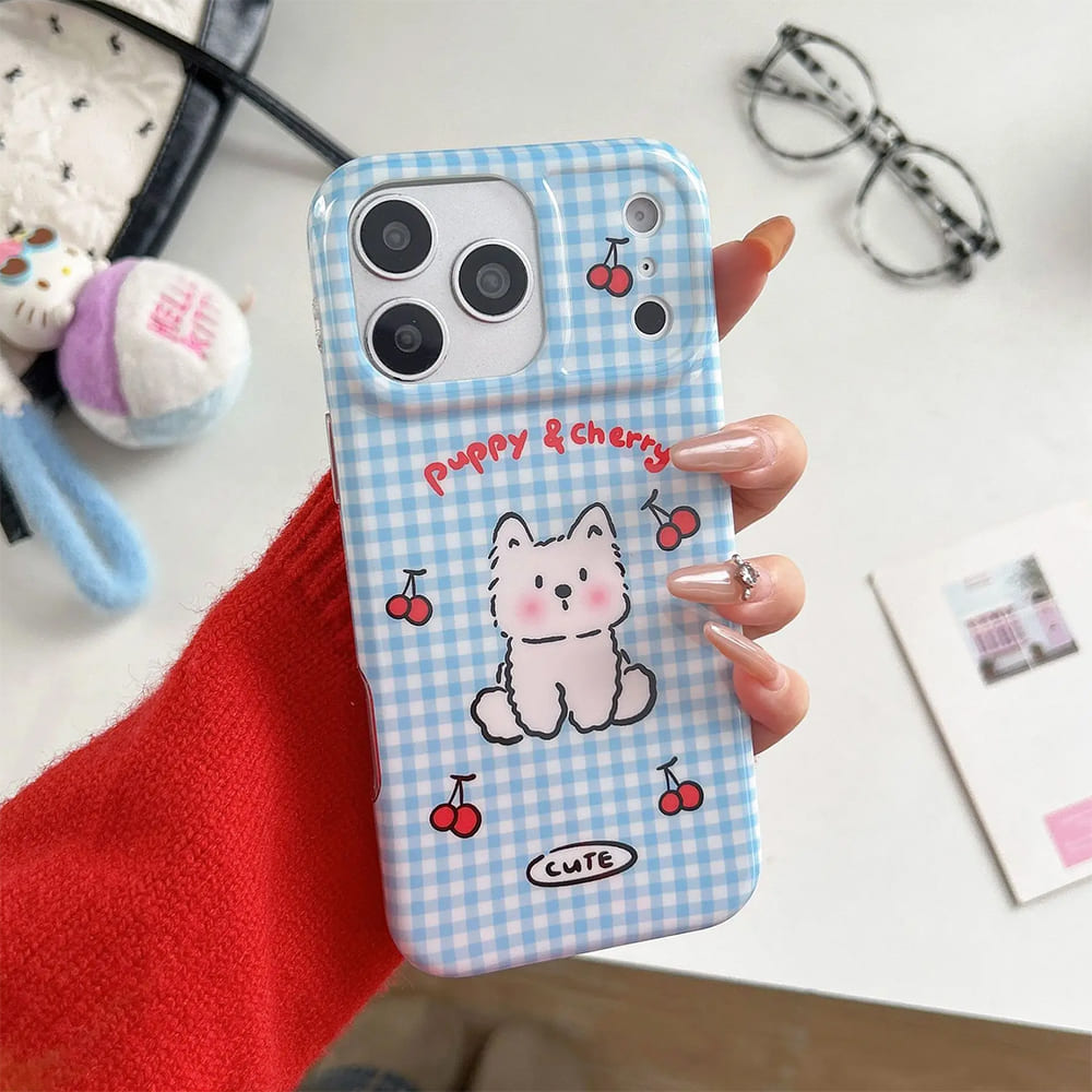 puppy cherry iphone case boogzel clothing