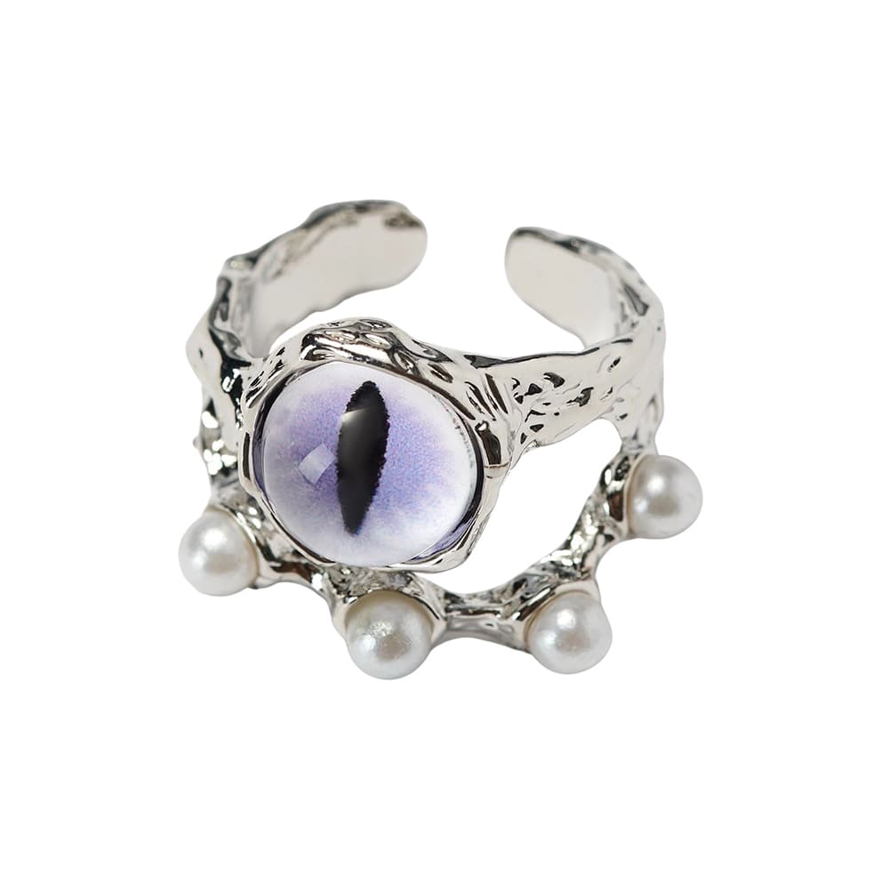 purple cat eye ring boogzel clothing