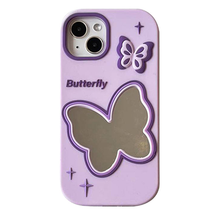 purple butterfly mirror iphone case boogzel clothing