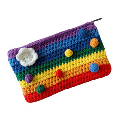 rainbow knitted purse boogzel clothing