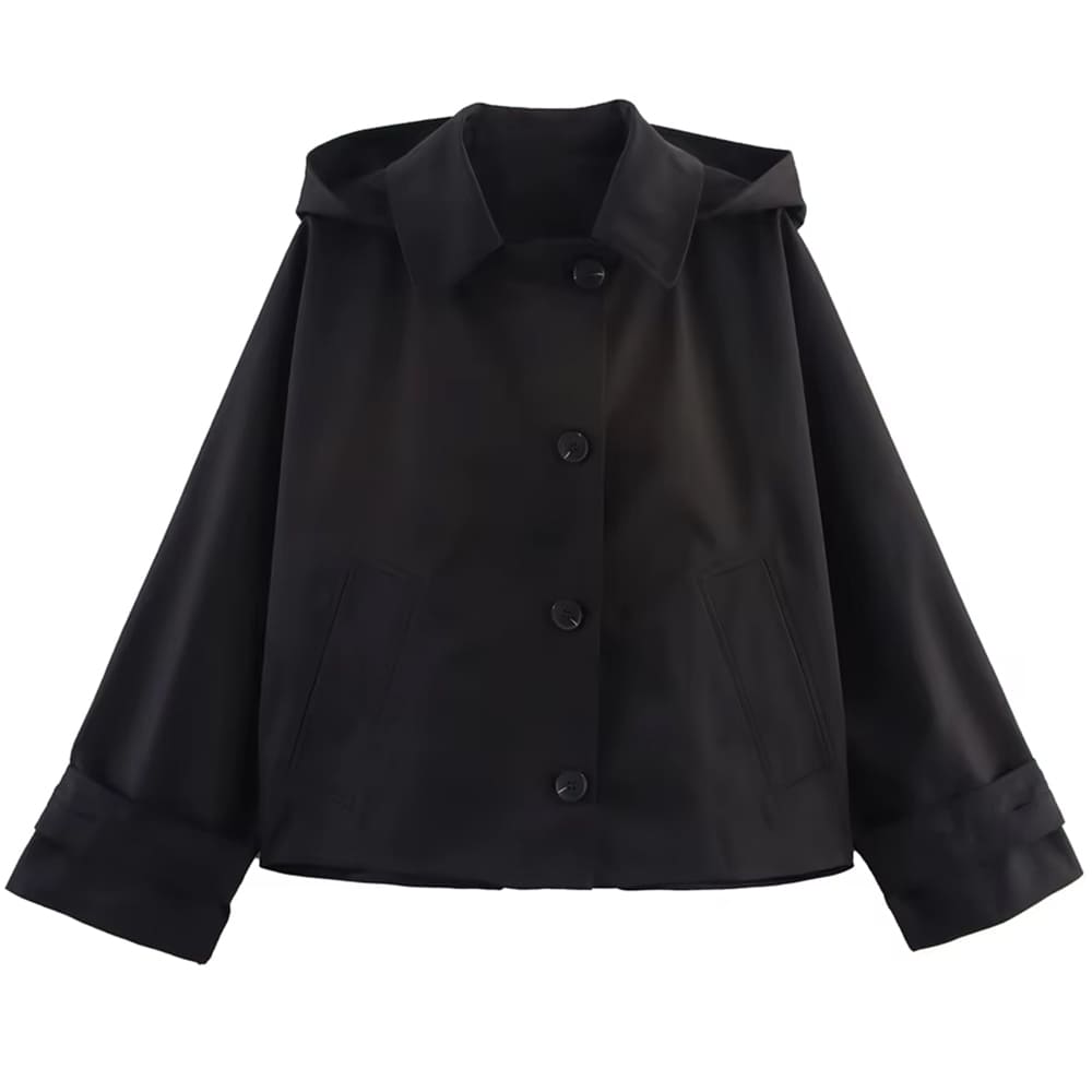 rainy day hooded trench jacket boogzel clothing