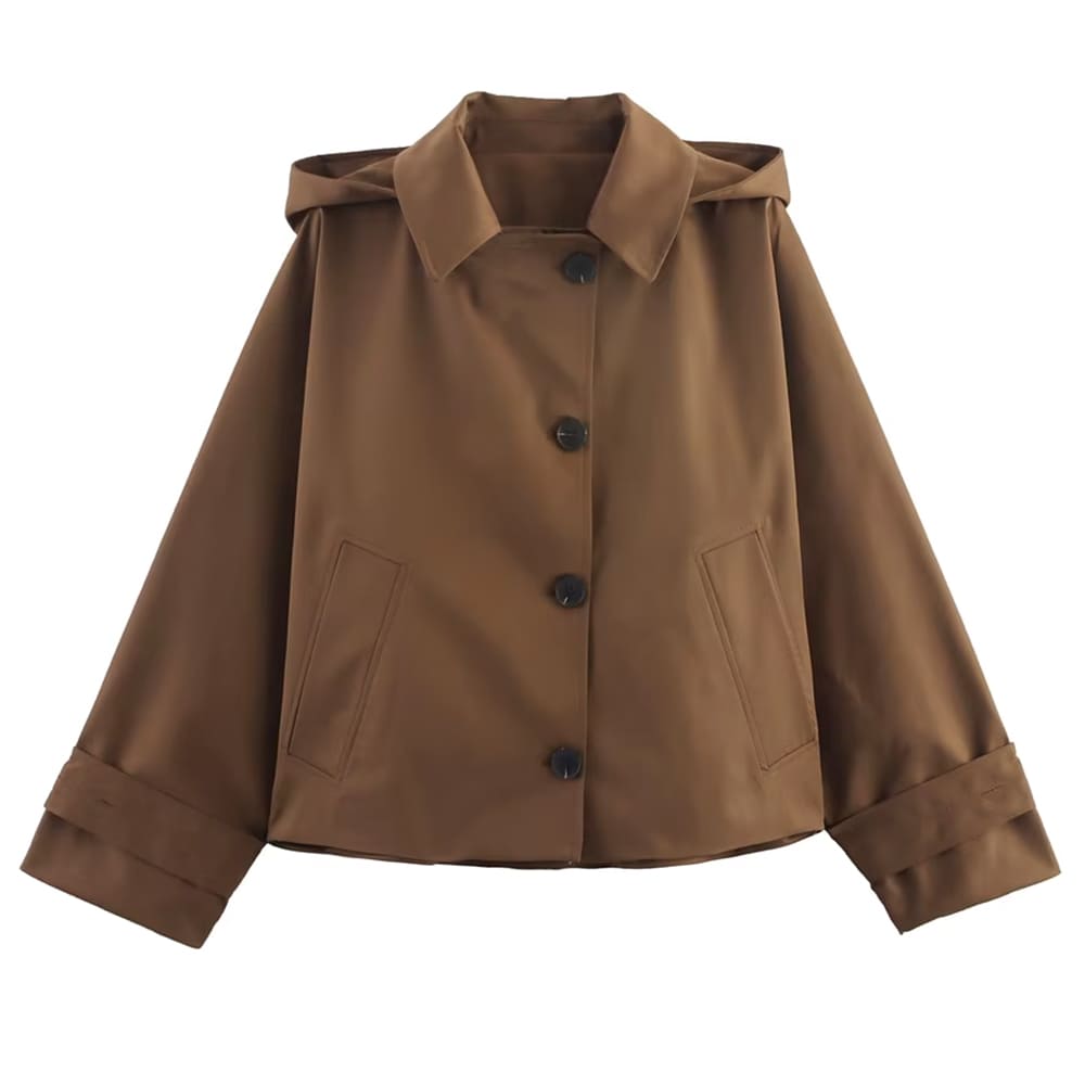 rainy day hooded trench jacket boogzel clothing