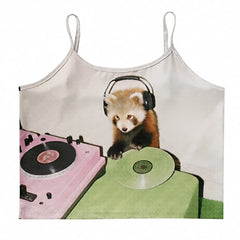 red panda dj y2k tank top boogzel clothing