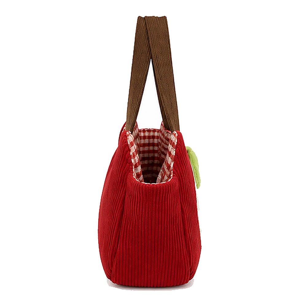 red apple cord shoulder bag boogzel clothing