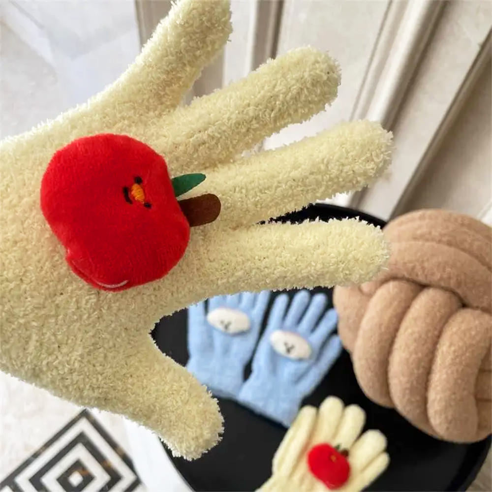 red apple fuzzy gloves boogzel clothing