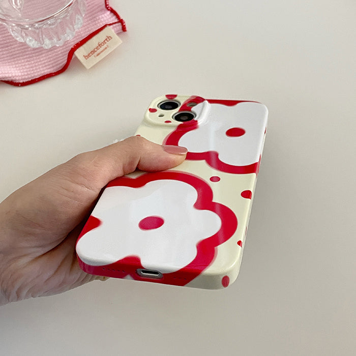 red flowers iphone case boogzel clothing
