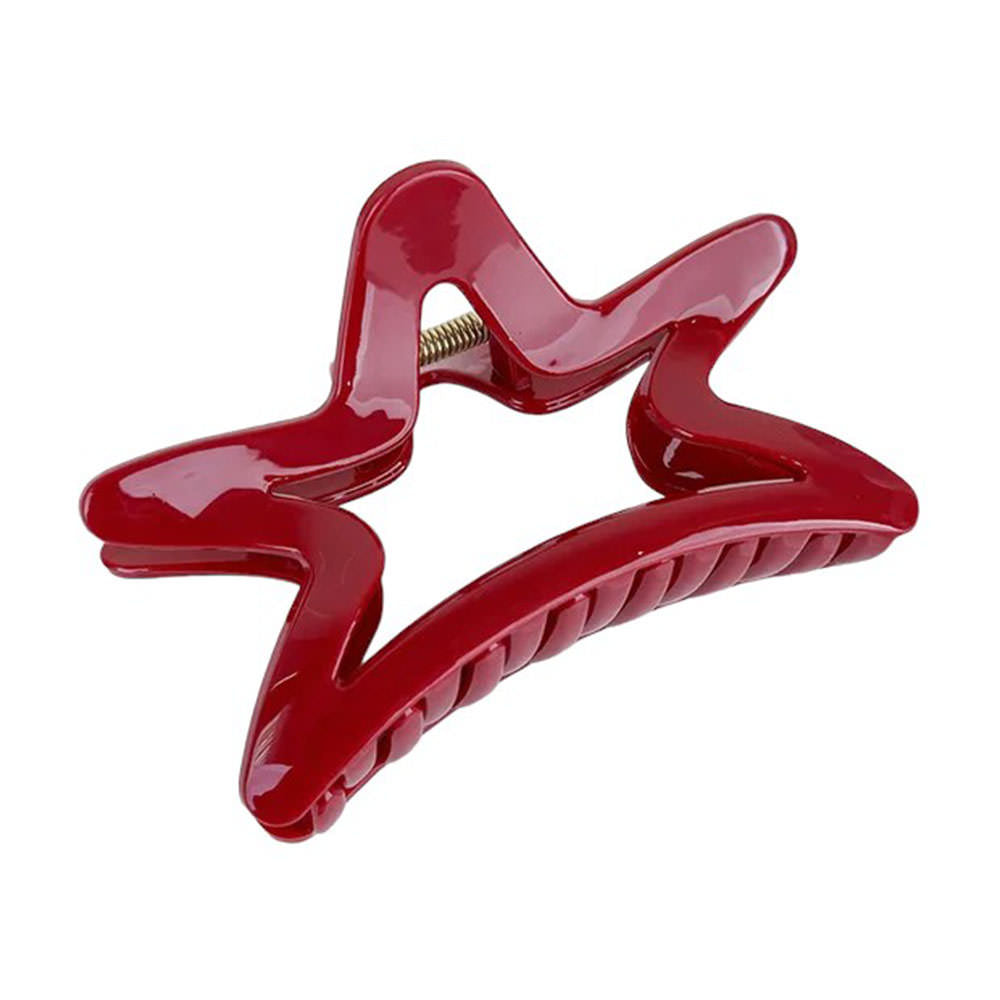 red star shaped hair claw clip boogzel clothing