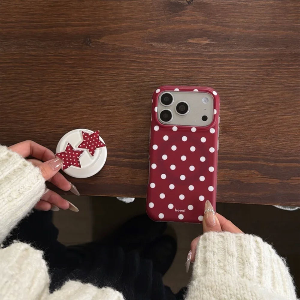 red stars polka dot iphone case boogzel clothing