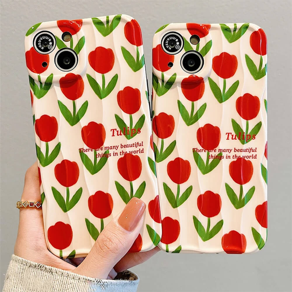 red tulips iphone case boogzel clothing