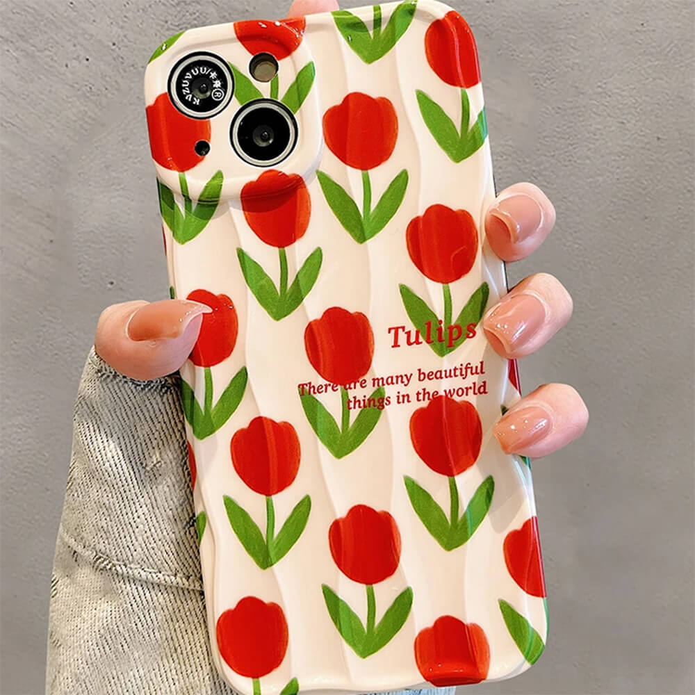 red tulips iphone case boogzel clothing