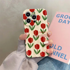 red tulips iphone case boogzel clothing