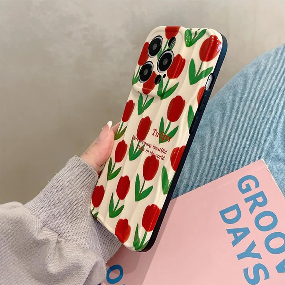 red tulips iphone case boogzel clothing