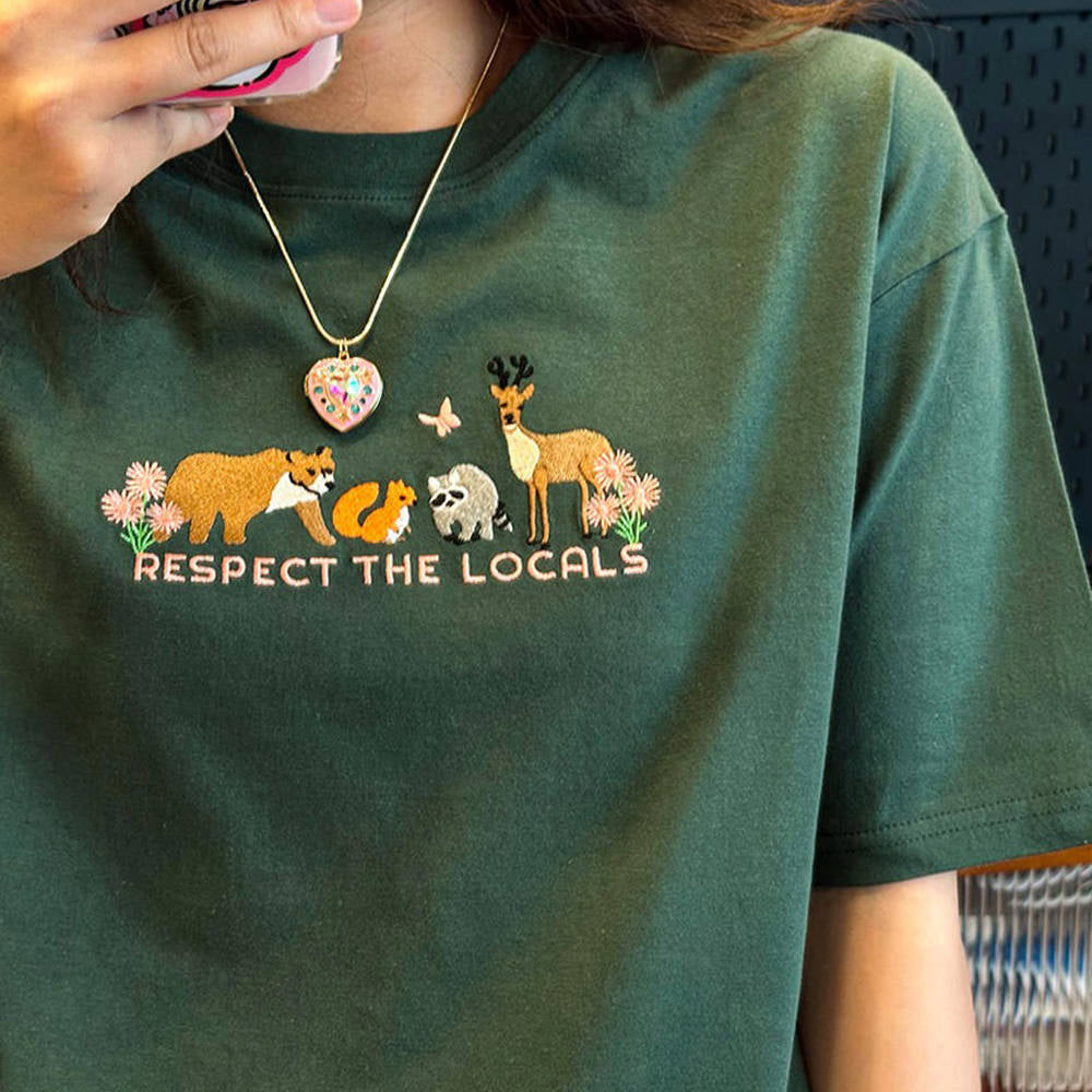 respect the locals forestcore tee boogzel clothing