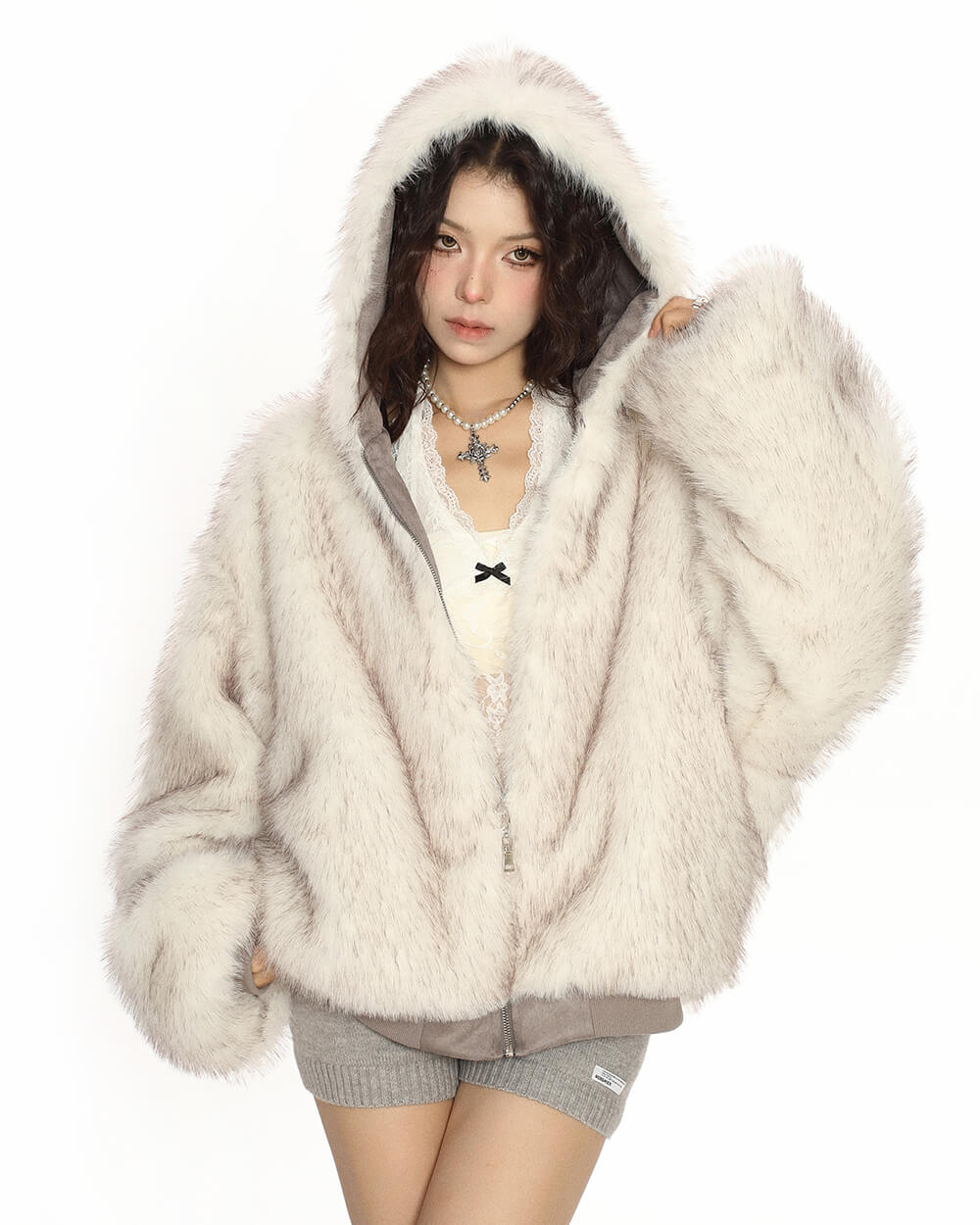 reversible fur zip jacket boogze clothing