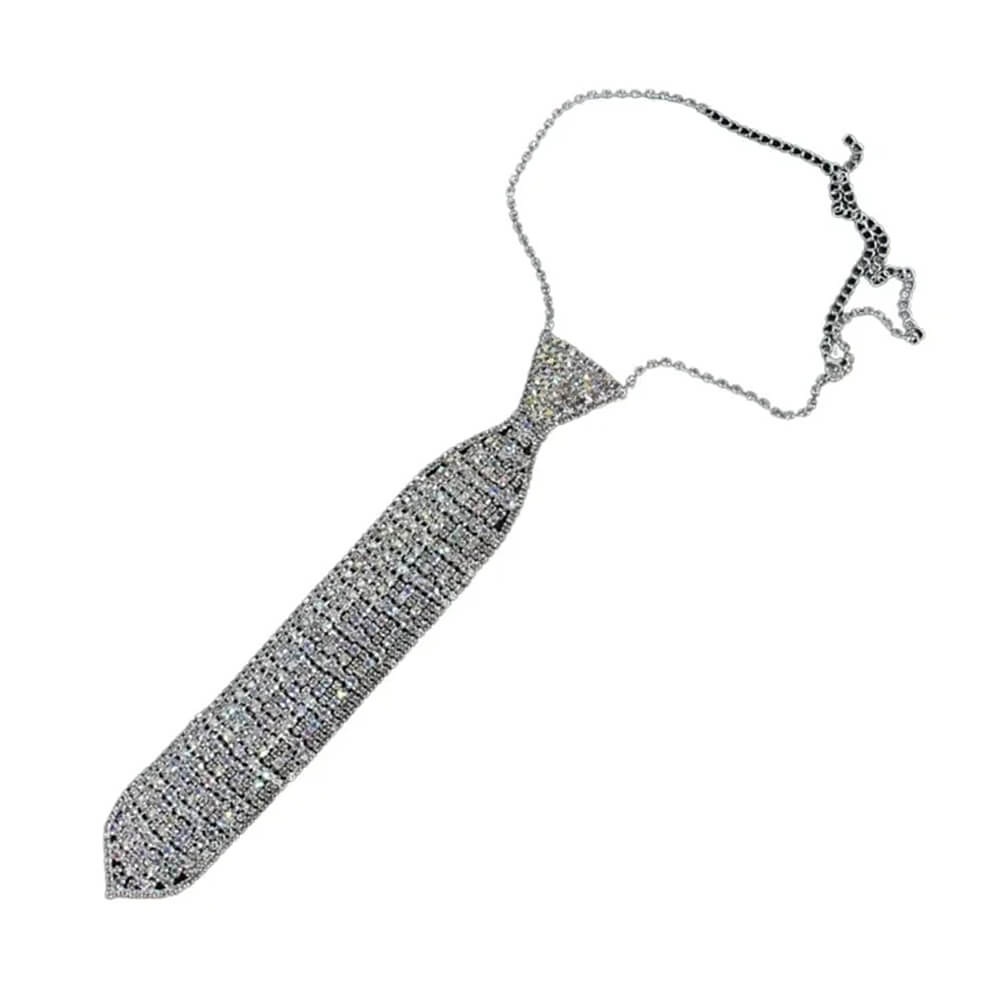 rhinestone neck tie boogzel clothing