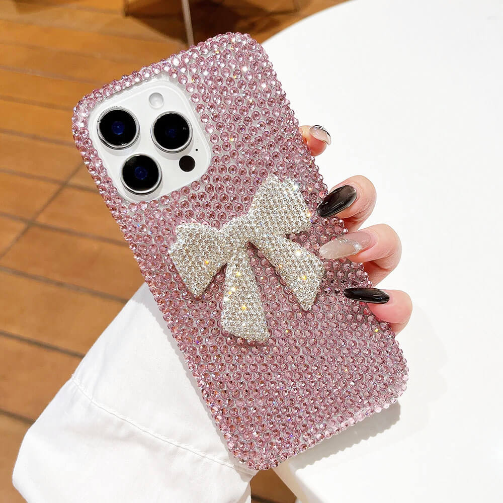 rhinestone bowknot iphone case boogzel clothing