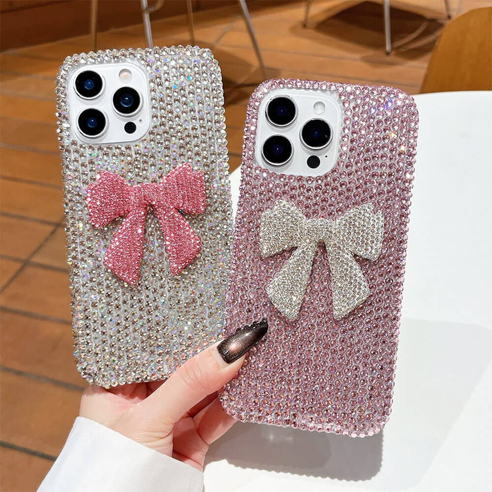 rhinestone bowknot iphone case boogzel clothing