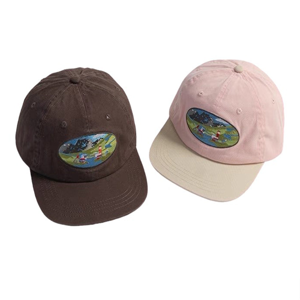 river lighthouse embroidery cap boogzel clothing