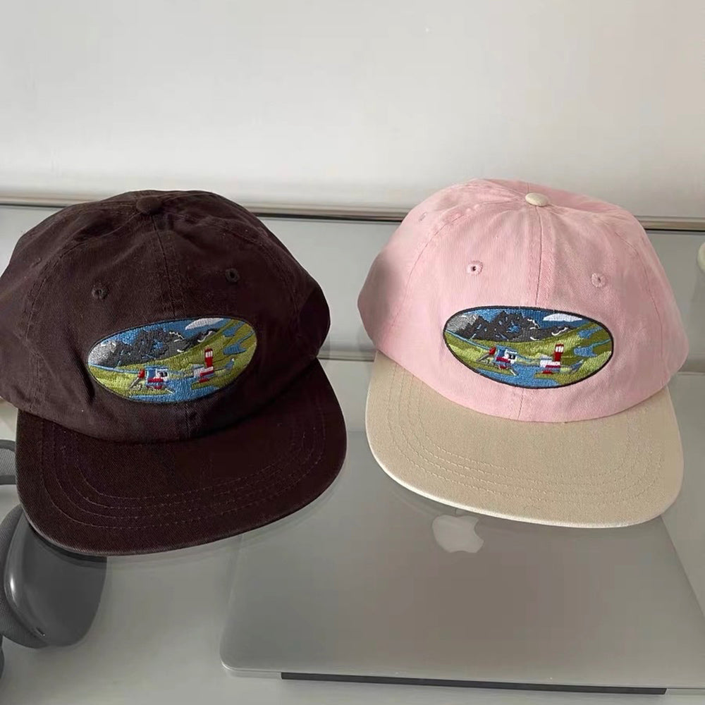 river lighthouse embroidery cap boogzel clothing