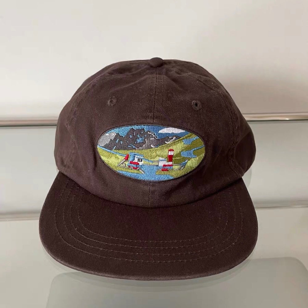 river lighthouse embroidery cap boogzel clothing