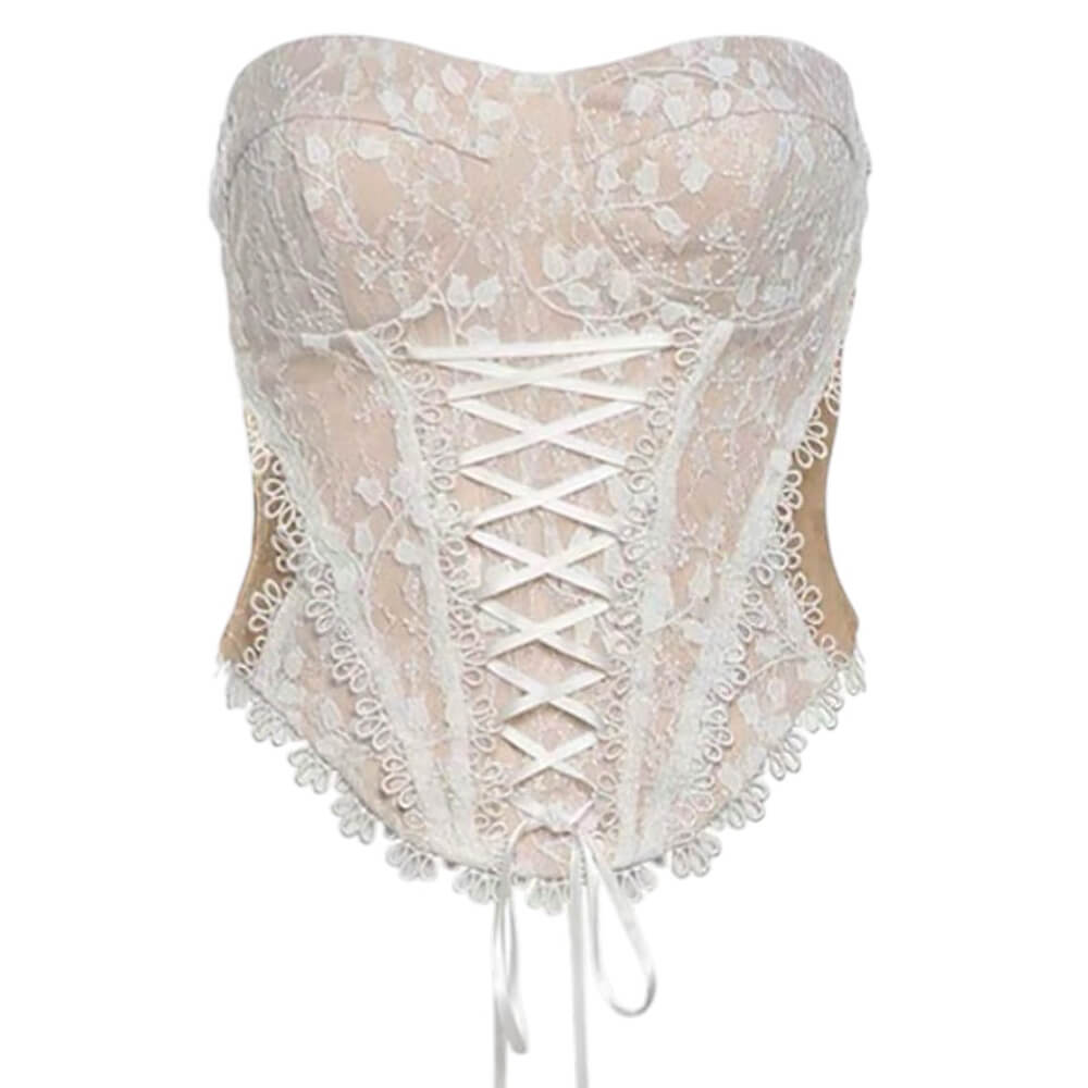romantic lace corset top boogzel clothing