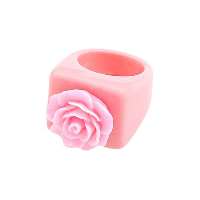 pink rose chunky ring boogzel clothing