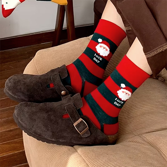 santa striped socks boogzel clothing