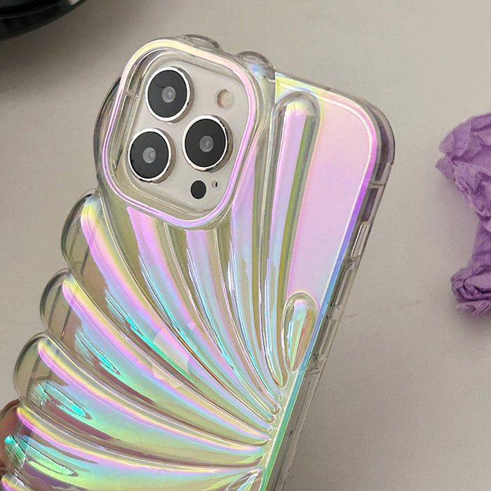 seashell holographic iphone case boogzel clothing