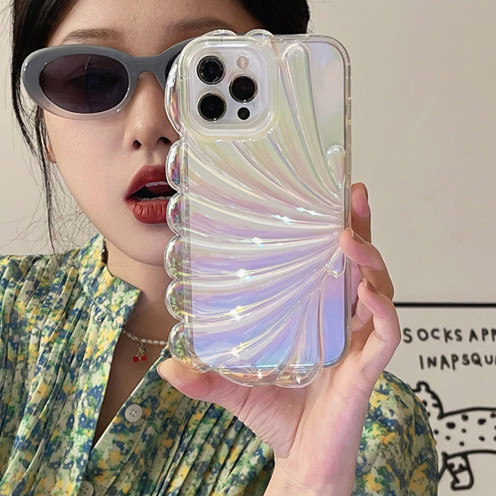 seashell holographic iphone case boogzel clothing