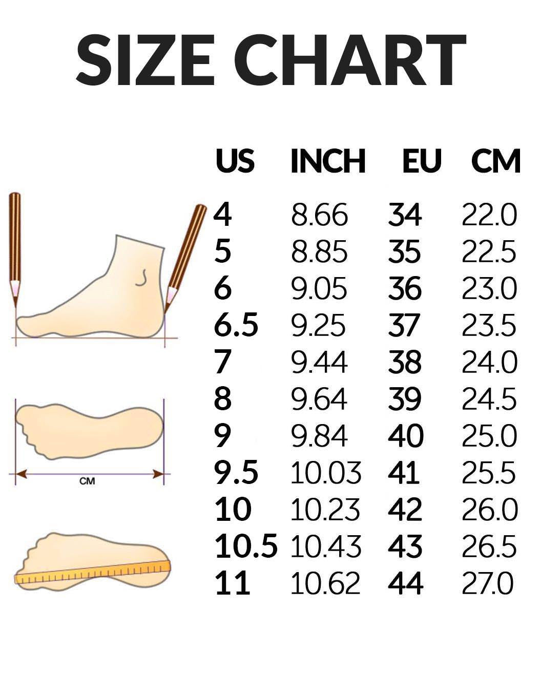 shoes size chart boogzel apparel buy shop