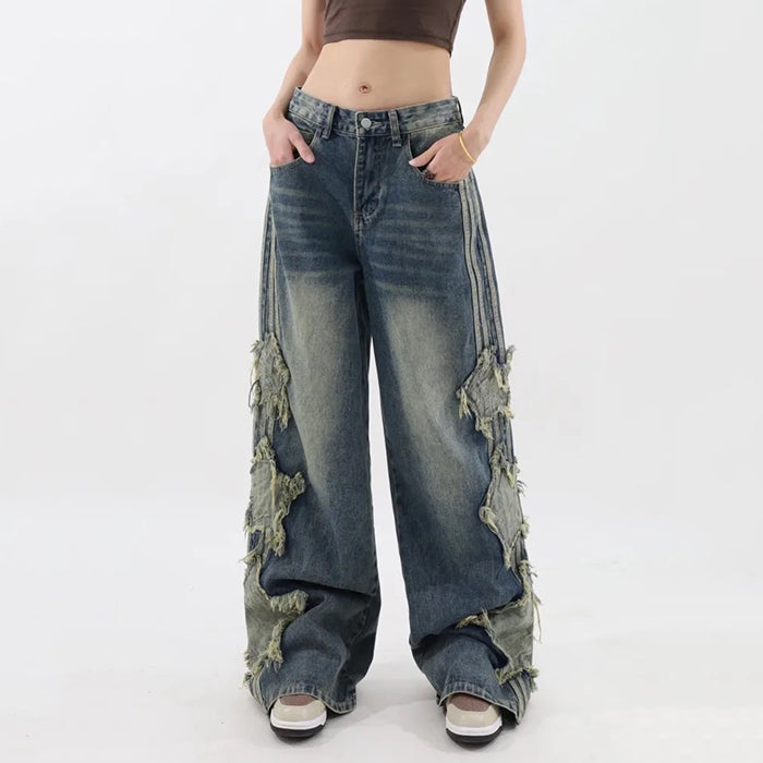 side stripe star jeans boogzel clothing