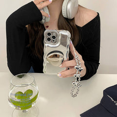 silver bead chain iphone case boogzel clothing